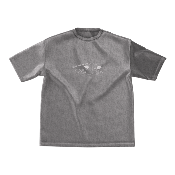 ビッグシルエットTシャツ(グレー) - M -