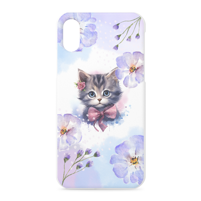 2.パープル iPhoneケース - iPhone XS / X - 正面印刷のみ(1)