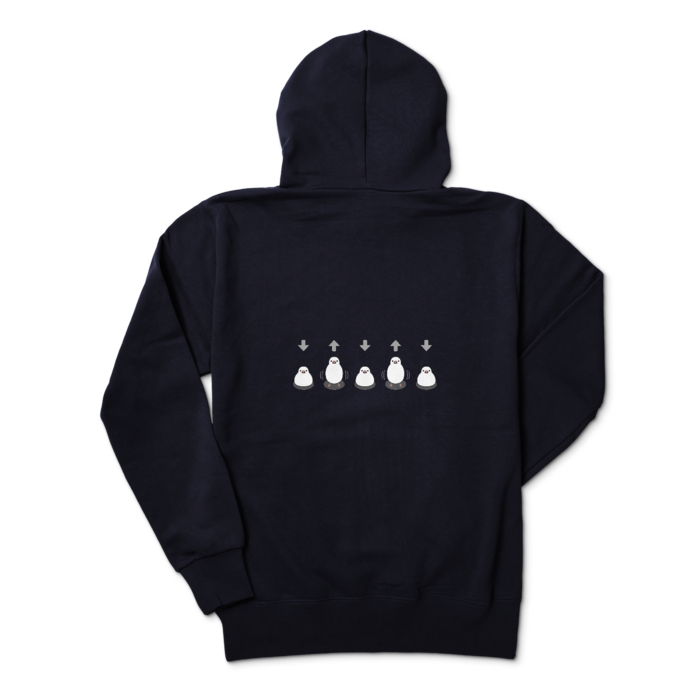 ジップパーカー 紺色 M