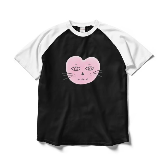 ラグランTシャツ - L - ブラック×ホワイト