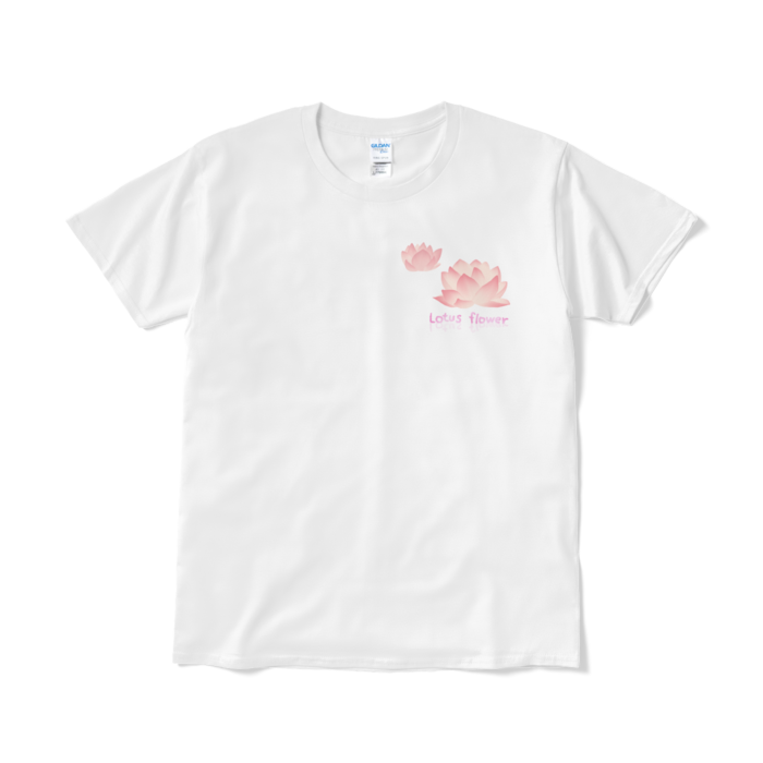 蓮の花Tシャツ（短納期） - L - ホワイト