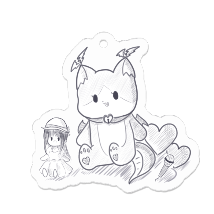 アクリルキーホルダー - 50 x 50 (mm)