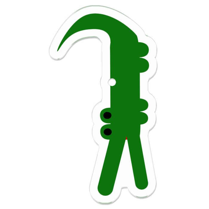 アクリルキーホルダー/背中 - 50 x 50 (mm)