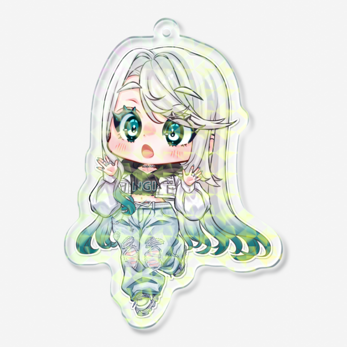 ホログラムアクリルキーホルダー（モザイク）- 70 × 70mm(1)