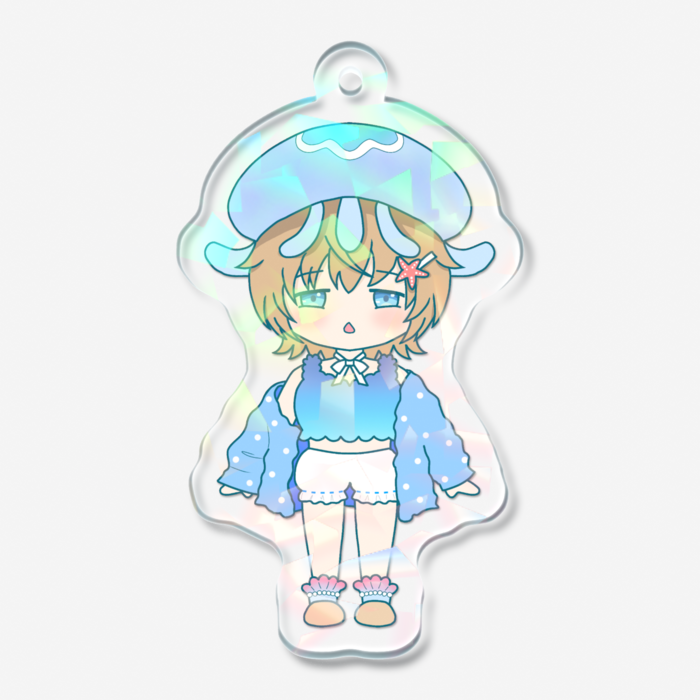 ホログラムアクリルキーホルダー - 50 × 50mm