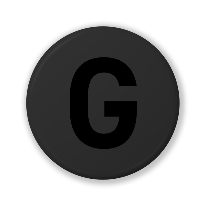 【G(ジー)】〈ブラック〉缶バッジ- 32mm