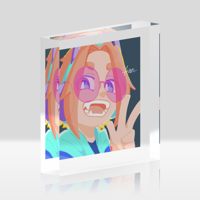 アクリルブロック(クリア) - 100x100mm