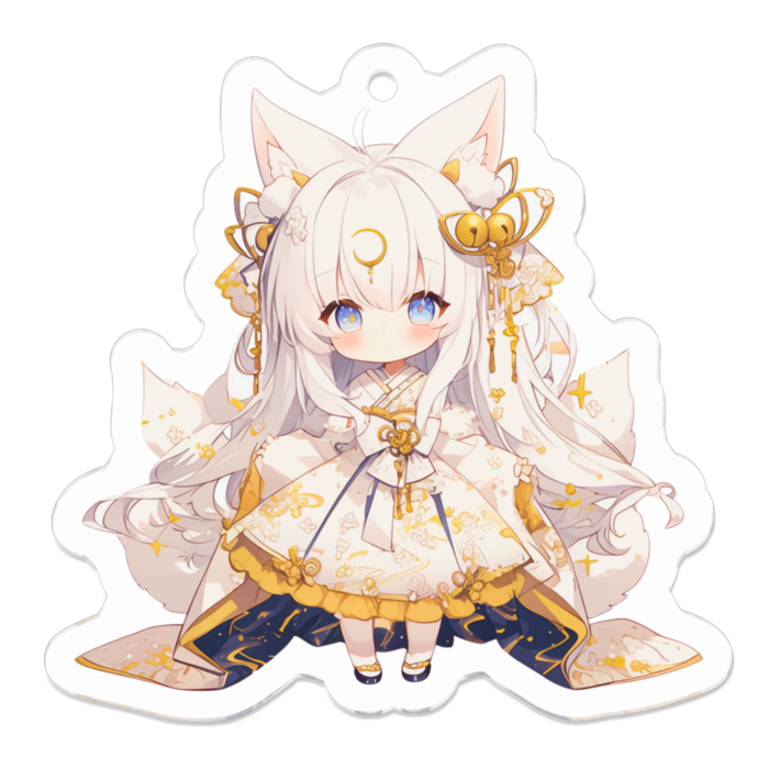 白夜　No.2　アクリルキーホルダー - 50 x 50 (mm)