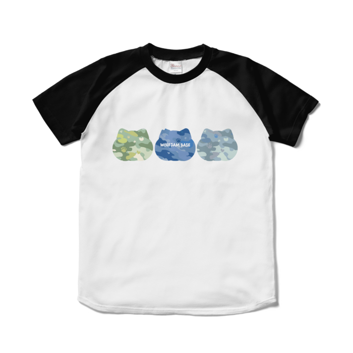 ラグランTシャツ - S - ホワイト×ブラック