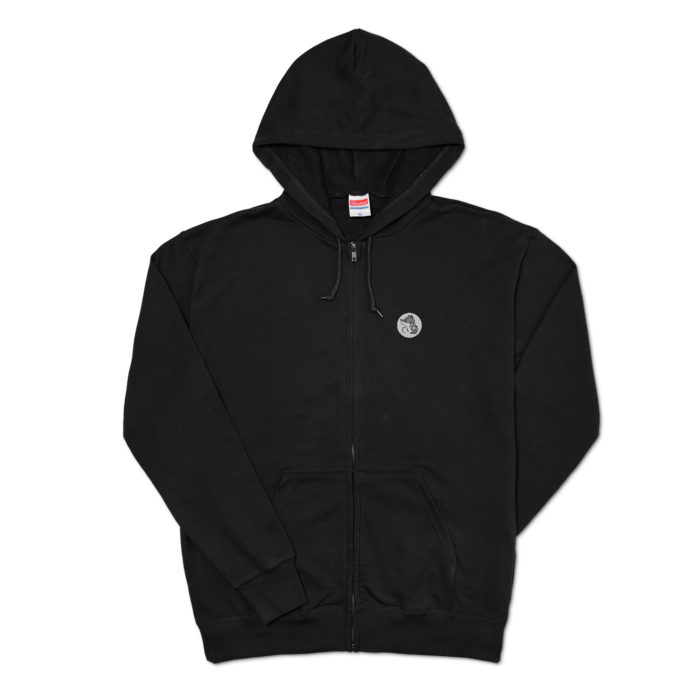 ジップパーカー - XL - ブラック