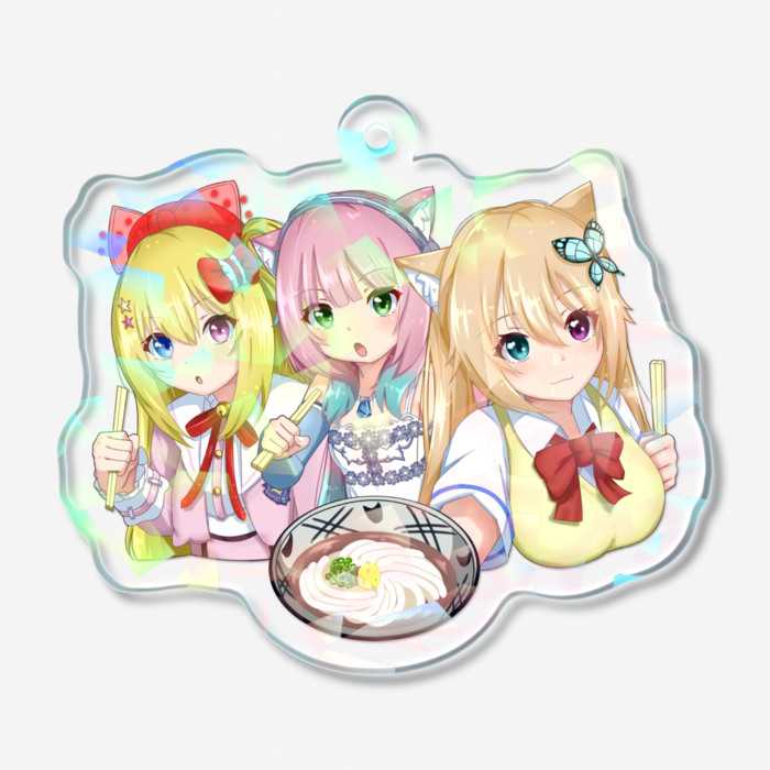 ホログラムアクリルキーホルダー - 50 × 50mm