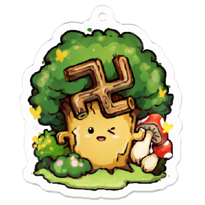 アクリルキーホルダー(コーティング) - 50 x 50 (mm)