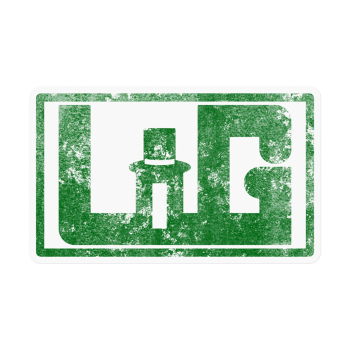 ステッカー緑 - 100 x 100 (mm)