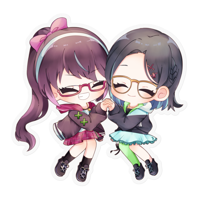 ニコニコステッカー - 100 x 100 (mm)