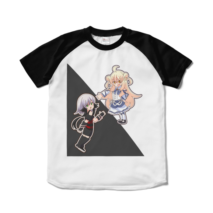 ラグランTシャツ - S - ホワイト×ブラック