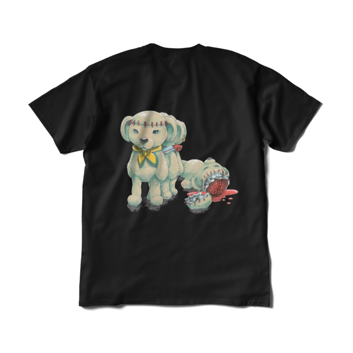 Tシャツ（短納期） - XL - ブラック　脳くま