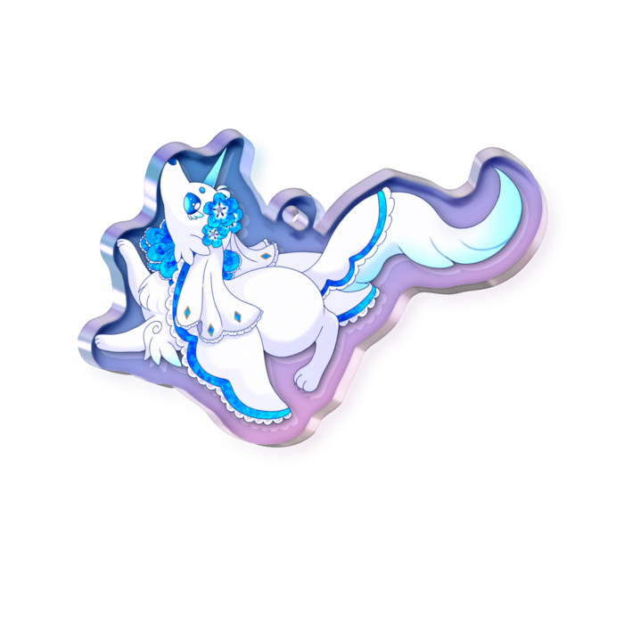 オーロラアクリルキーホルダー - 50 × 50mm