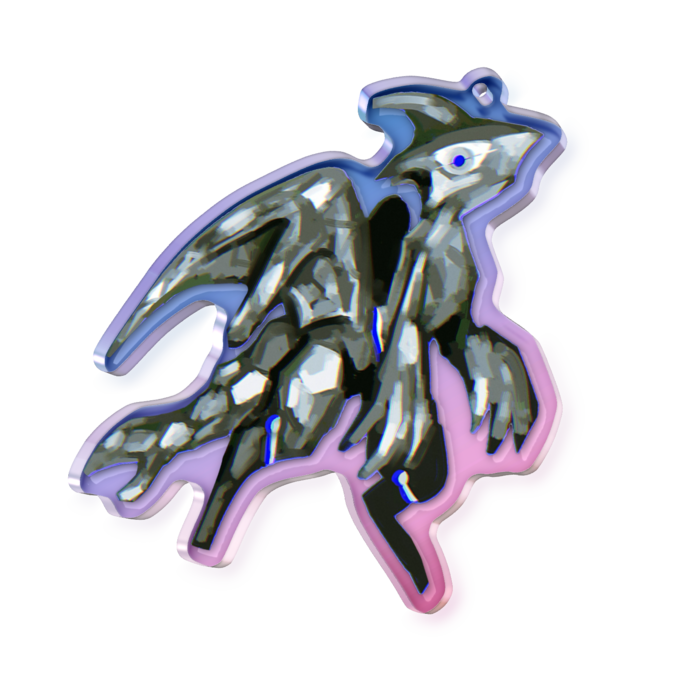 オーロラアクリルキーホルダー - 70 × 70mm