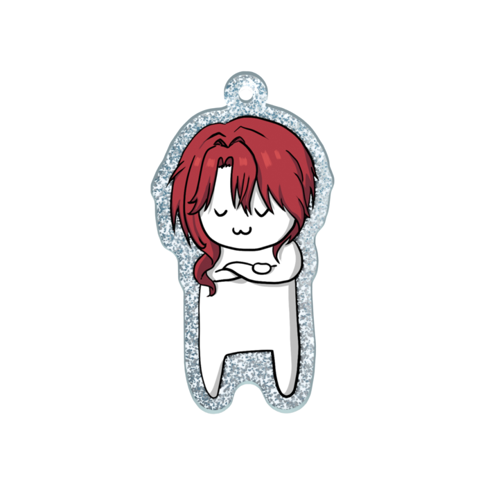 ラメアクリルキーホルダー - 50 × 50mm