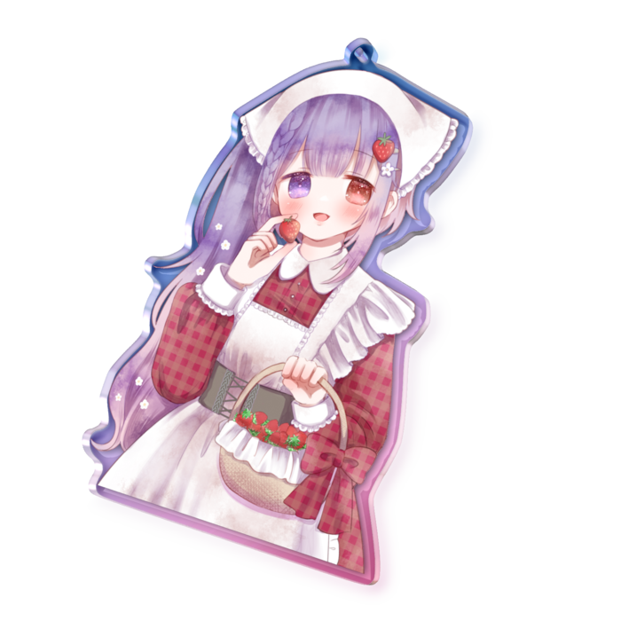 オーロラアクリルキーホルダー - 100 × 100mm