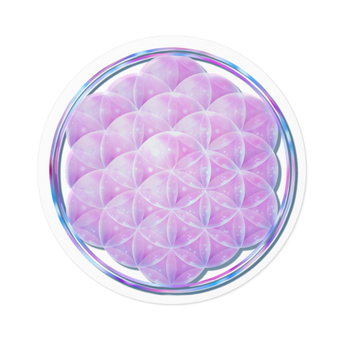ピンク　ー　白／100 x 100 (mm)
