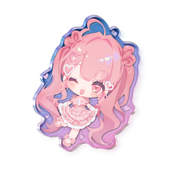 オーロラアクリルキーホルダー - 70 × 70mm