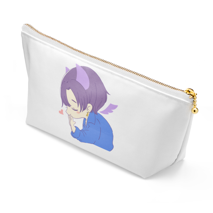 ポーチ - 長さ21.5cm / 高さ10cm - ホワイト