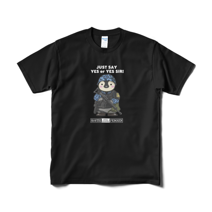 肯定しかさせないペンギンTシャツ - M - ブラック