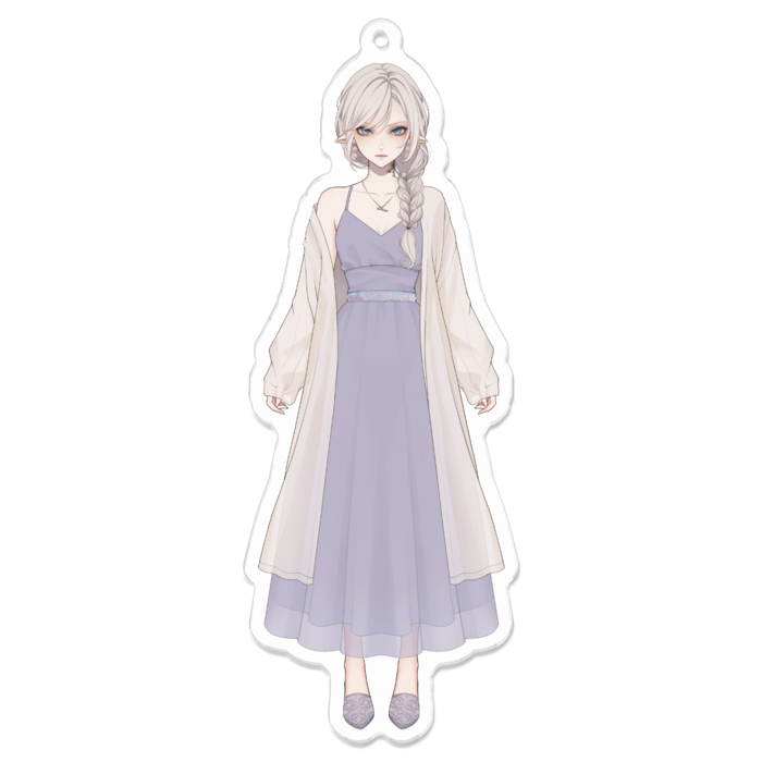 しろやにアクリルキーホルダー - 100 x 100 (mm)