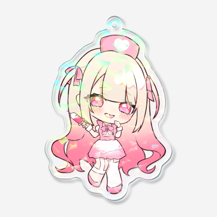 ホログラムアクリルキーホルダー - 70 × 70mm