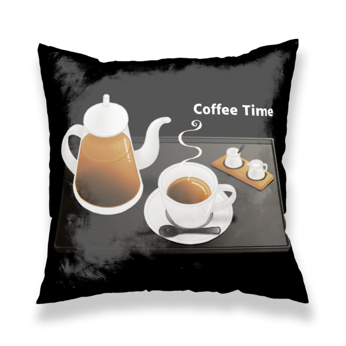 クッションカバー　黒色（ブラック）