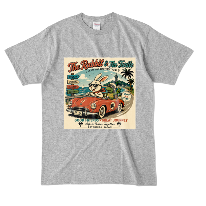 カラーTシャツ - L - 杢グレー (濃色)