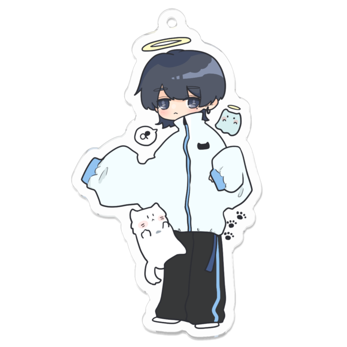 アクリルキーホルダー（コーティング） - 70 x 70 (mm)