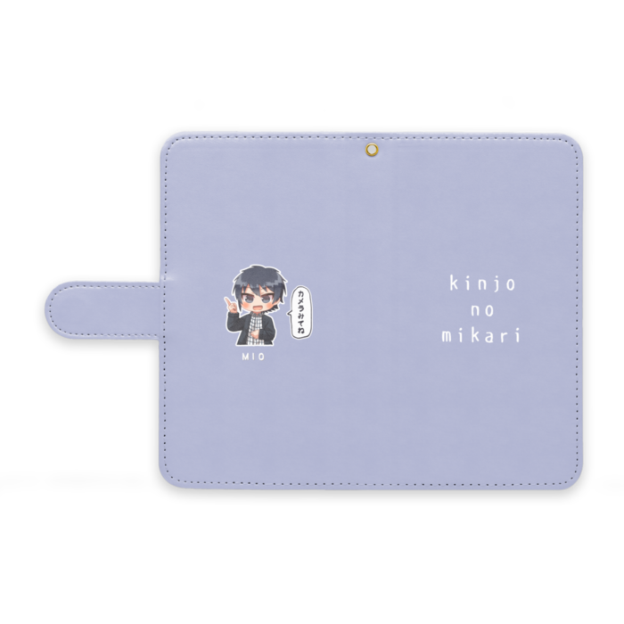 水川海緒Androidカバー(手帳型) - M - ストラップ穴 あり