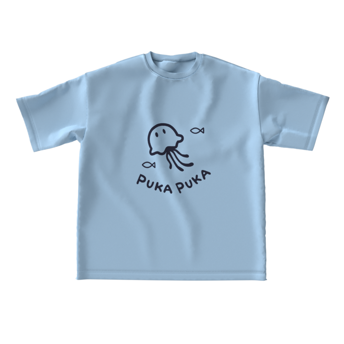 ビッグシルエットTシャツ - L - 水色