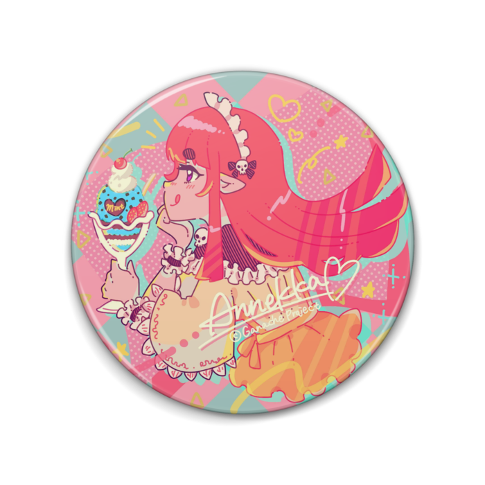 缶バッジ 76mm レトロポップ アンネッカ チョコミントパフェ Shino S Atelier Ganache Booth