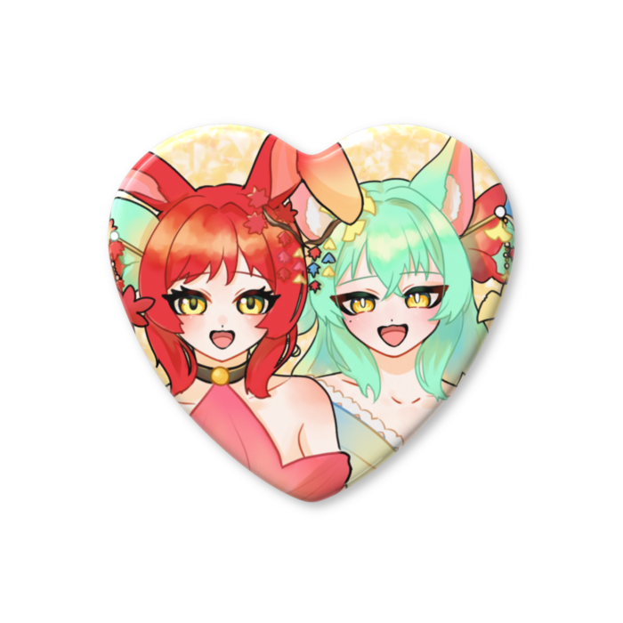 妖月's・ハート缶バッジ