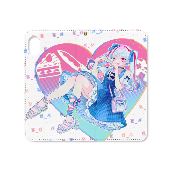 手帳型iPhoneケース（ベルトなし） - iPhone XR - ストラップ穴 あり