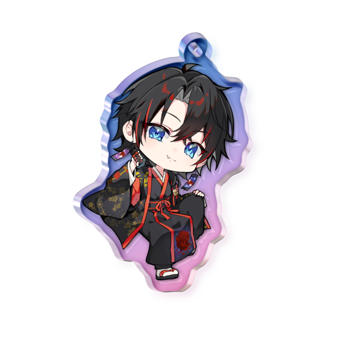 オーロラアクリルキーホルダー - 50 × 50mm