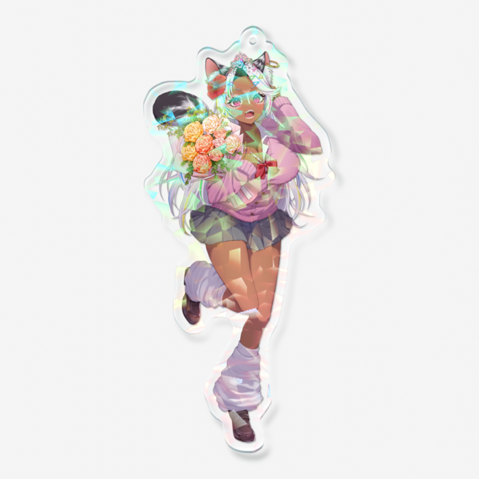 ホログラムアクリルキーホルダー - 100 × 100mm