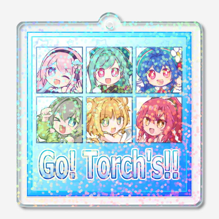 ホログラムアクリルキーホルダー - グリッター