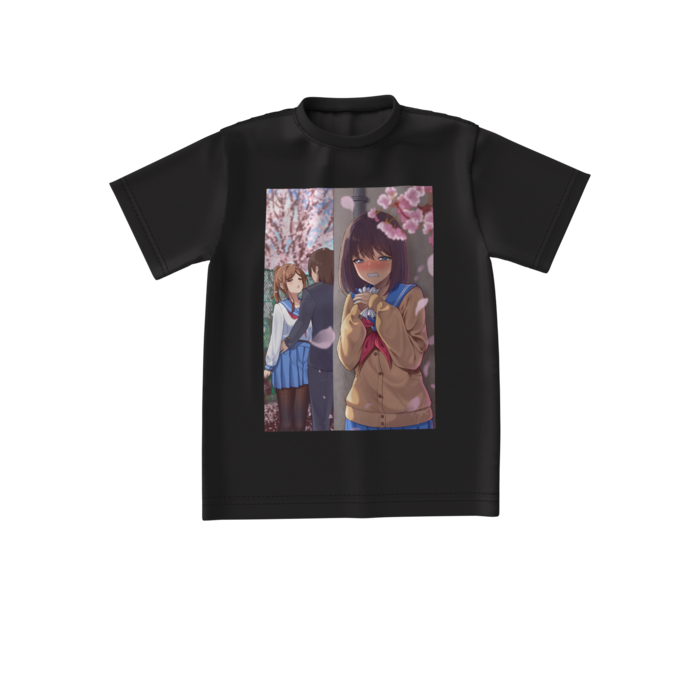 ビッグシルエットTシャツ - S - 正面 - 黒 / Oversized T-shirt - S - Front - Black