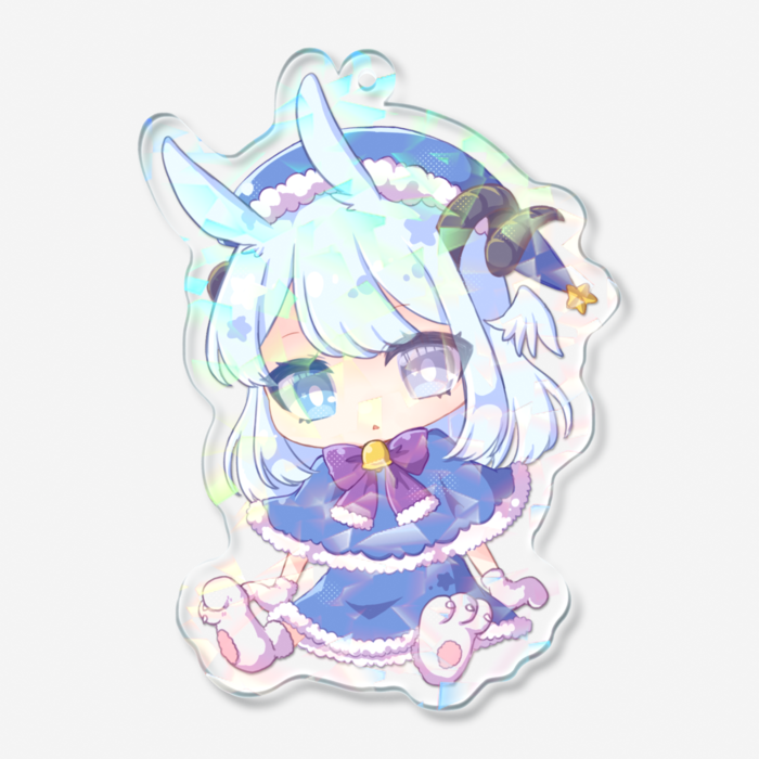 ホログラムアクリルキーホルダー - 70 × 70mm