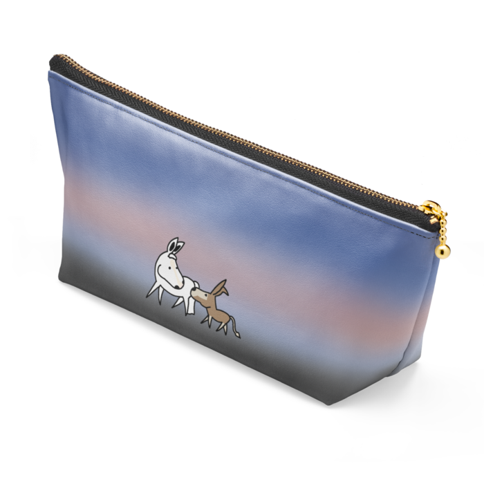 ポーチ - 長さ21.5cm / 高さ10cm - ブラック