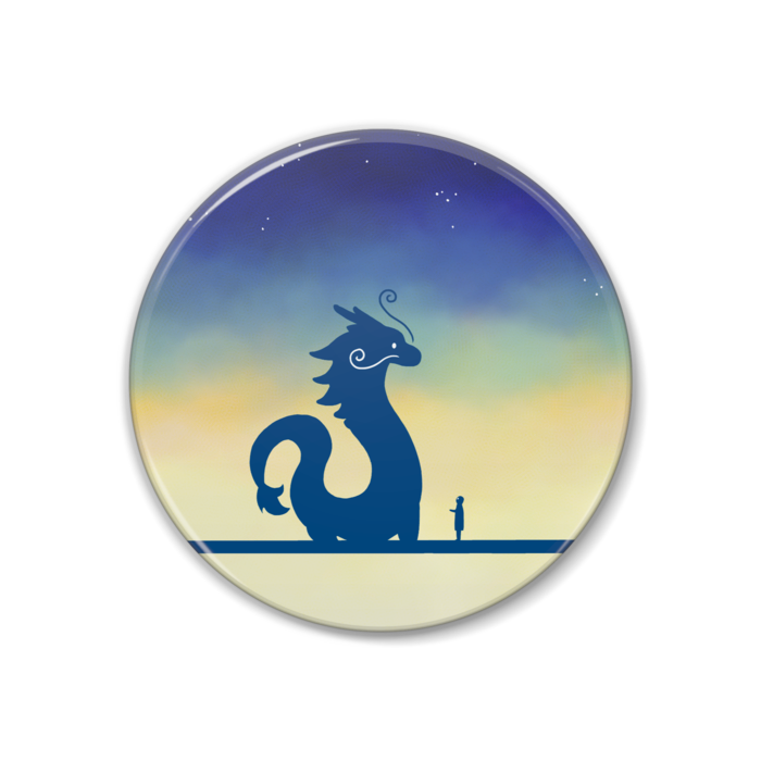 【龍との遭遇-碧黄-】缶バッジ38mm