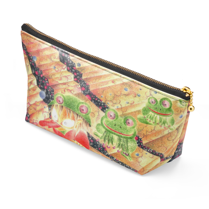 ポーチ - 長さ21.5cm / 高さ10cm - ブラック