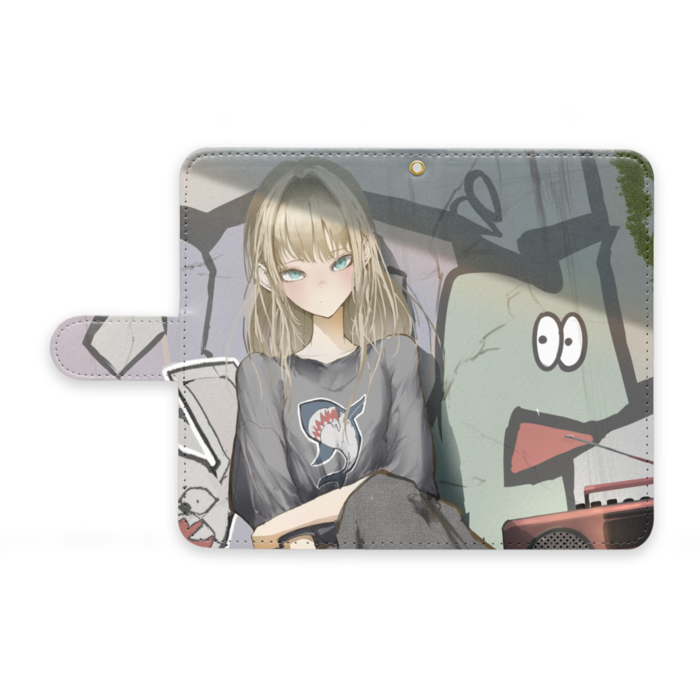 手帳型Androidケース - M - ストラップ穴 あり