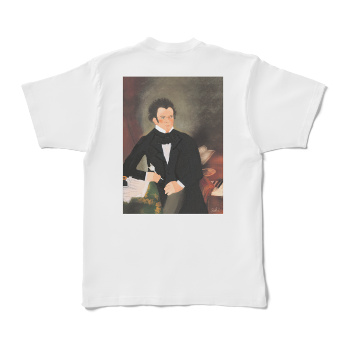 背面プリントTシャツ - XL - 白