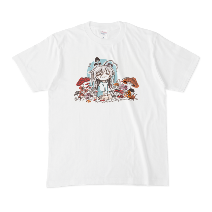 Tシャツ - M - 白 (絵柄茶)