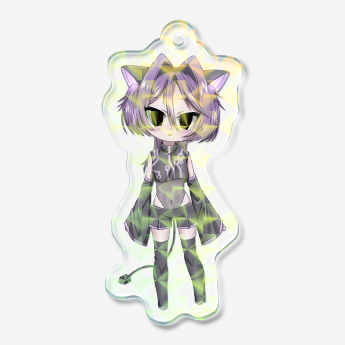 ホログラムアクリルキーホルダー - 50 × 50mm